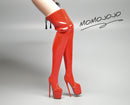 Luxury Miniature Doll Boots Red MJC51-Red