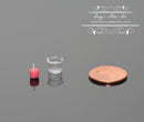 1:12 Dollhouse Miniature Votive Candle in Glass Holder/ Miniature Candle BD H190