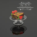 1:12 Dollhouse Miniature Cake Stand, Clear Glass BD HB260