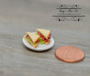1:12 Dollhouse Miniature BLT Sandwich on Plate / Miniature Sandwich BD F286