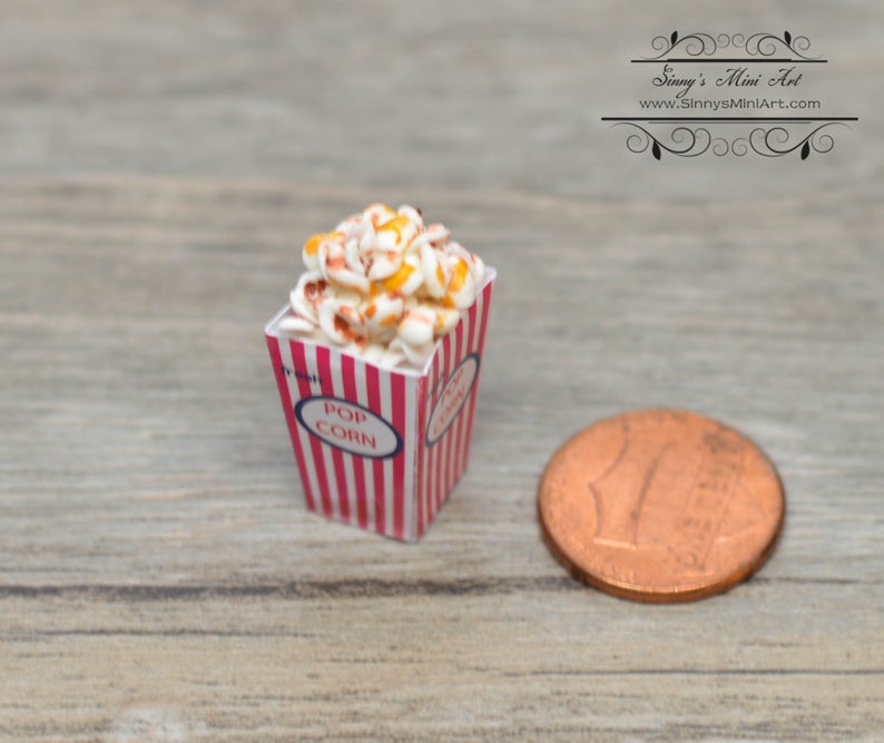 Dollhouse Miniature Jiffy Pop Style / Stove Top Popcorn 1:12 Scale 