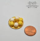 1:12 Dollhouse Miniature Macarons on Gold Tray/Miniature Food BD K2756