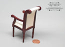 1:12 Dollhouse Miniature Armchair w/White Fabric /Miniature Furniture AZ CL10849