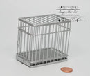 1:12 Dollhouse Miniature Silver Dog Cage Small AZ EIWF307