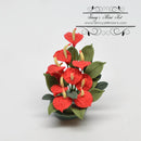 1:12 Dollhouse Miniature Red Anthurium in Planter BD A1090