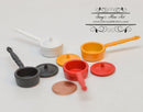 1:12 Dollhouse Miniature Long Handle Pot with Cover / Miniature Cookware B136