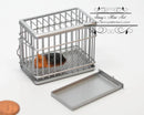 1:12 Dollhouse Miniature Dog Cage Silver (tiny) AZ EIWF463