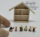 1:12 Dollhouse Miniature Christmas Figures in Shadow Box BD MC009