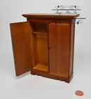 1:12 Dollhouse Miniature Lincoln Wardrobe, Walnut / Miniature Furniture AZ T6693