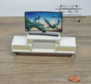 1:12 Dollhouse Miniature Curved TV and Console AZ G7525