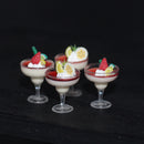 1:12 Dollhouse Miniature Ice Cream In Glass B24