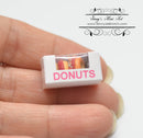 1:12 Dollhouse Miniature 6 Assorted Donuts in Window Box/ BD K2648