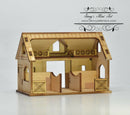 Kit 1:144 Laser Cut Stable Dollhouse Kit/Barn Dollhouse /DIY Dollhouse SMA HS003