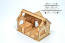Kit 1:144 Laser Cut Stable Dollhouse Kit/Barn Dollhouse /DIY Dollhouse SMA HS003