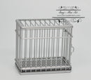 1:12 Dollhouse Miniature Silver Dog Cage Small AZ EIWF307