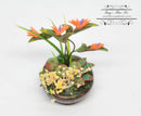 1:12 Dollhouse Miniature Bird-of-Paradise Flower Arrangement in Bowl BD A1018