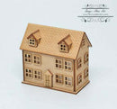 Kit 1:144 Laser Cut Colonial Dollhouse Kit (Engraved)DIY dollhouse/DIY Dollhouse HS001
