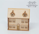 Kit 1:144 Laser Cut Colonial Dollhouse Kit (Plain) DIY Dollhouse SMA HS001B