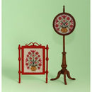 1:12 Dollhouse Miniature Moghul Poppies Needlepoint Pole Screen Kit JGD 2905
