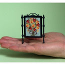 1:12 Dollhouse Miniature Spring Flowers Needlepoint Firescreen Kit JGD 1018