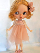 Outfit with Flower Head Band for Blythe MJ A93-1