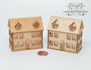 Kit 1:144 Laser Cut Colonial Dollhouse Kit (Plain) DIY Dollhouse SMA HS001B