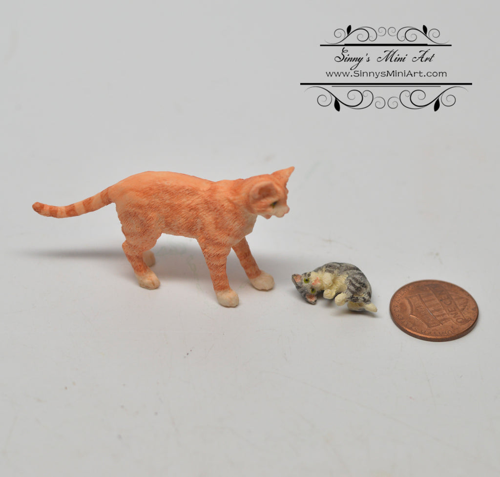 Dollhouse miniature outlet cats