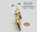 1:12 Dollhouse Miniature Gold Bicycle / Miniature Toy AZ B0192