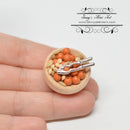 1:12 Dollhouse Miniature Bowl of Nuts with Nutcracker AZ B0230