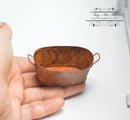 1: 12 Dollhouse Miniature Rust Oval Washtub Bucket/Miniature Bucket AZ EIWF579