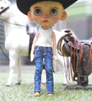 Boot Cut Western Jeans for Blythe/Azone/ Licca/Doll MJA117