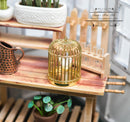 1: 12 Dollhouse Miniature Brass Bird Cage with Bird/Miniature Pet AZ D4751B