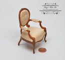 1:12 Dollhouse Miniature George 111 Open Armchair Furniture AZ jj06040wn
