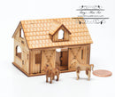Kit 1:144 Laser Cut Stable Dollhouse Kit/Barn Dollhouse /DIY Dollhouse SMA HS003