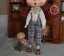 Blythe Overalls Outfit/ Blythe Shirt/ Pants Pullips Azone/ Licca OB24 BJD MJA119-C
