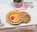 1:12 Dollhouse Miniature Cherry Pie in  Pie Plate BD K2651