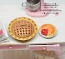 1:12 Dollhouse Miniature Cherry Pie in  Pie Plate BD K2651