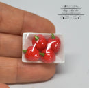 1:12 Dollhouse Miniature Red Pepers in Tray / Miniature Vegetable HMN 1532