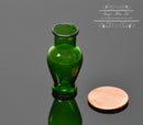 1:12 Dollhouse Miniature Green Glass Vase/Miniature Garden BD HB058