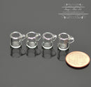 1:12 Dollhouse Miniature Glass Mug with Handle Set of 4 BD HB105