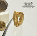 1:12 Dollhouse Miniature Modern Vase Gold  SMA V2
