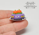 1:12 Dollhouse Miniature Halloween Twin Pumpkin Cake BD K1458