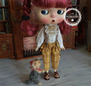 Blythe Overalls Outfit/ Blythe Shirt/ Pants Pullips Azone/ Licca OB24 BJD MJA119-D