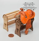 KIT 1:12 Dollhouse Miniature Saddle Rack SMA F006