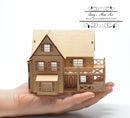 1:144 Laser Cut Farmhouse Dollhouse Kit /DIY Dollhouse SMA HS007
