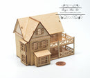 1:144 Laser Cut Farmhouse Dollhouse Kit /DIY Dollhouse SMA HS007