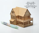 1:144 Laser Cut Farmhouse Dollhouse Kit /DIY Dollhouse SMA HS007