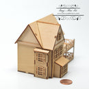 1:144 Laser Cut Farmhouse Dollhouse Kit /DIY Dollhouse SMA HS007