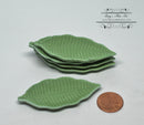 1:12 Dollhouse Miniature Large Green Leaf Ceramic Plate/ Miniature Home HMN 1522