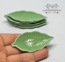 1:12 Dollhouse Miniature Large Green Leaf Ceramic Plate/ Miniature Home HMN 1522